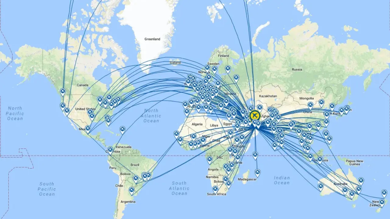 Emirates Route Map